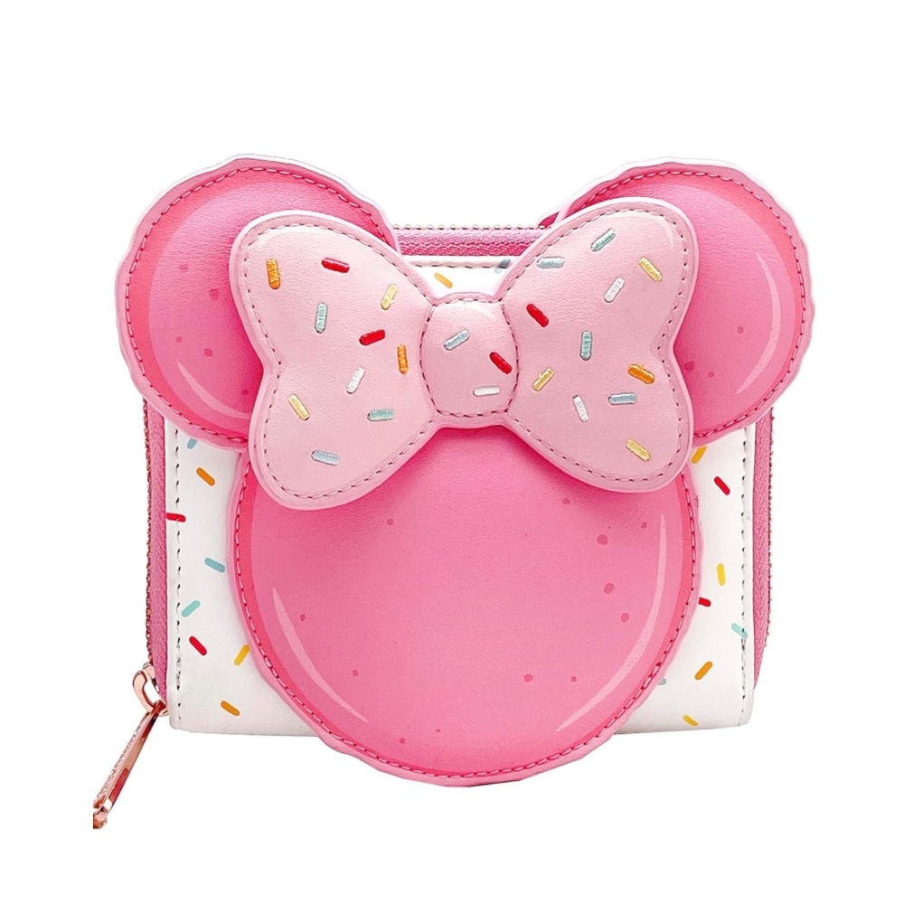 NWT Loungefly x LASR Exclusive Disney Minnie Macaron Pink Zip Wallet